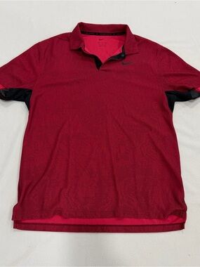 Nike Dri-Fit ADV Mens Tiger Woods Collection Medium Burgundy Red
